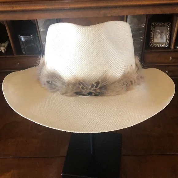 Western Natural Peacock Feather Hat Band New! - Picture 1 of 7